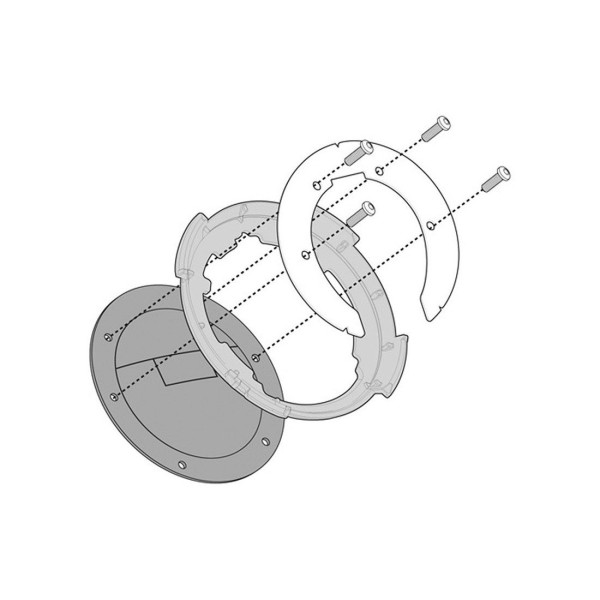 KAPPA Kappa BF22K Metal Tank Bag Flange Fitting Kit (BMW)